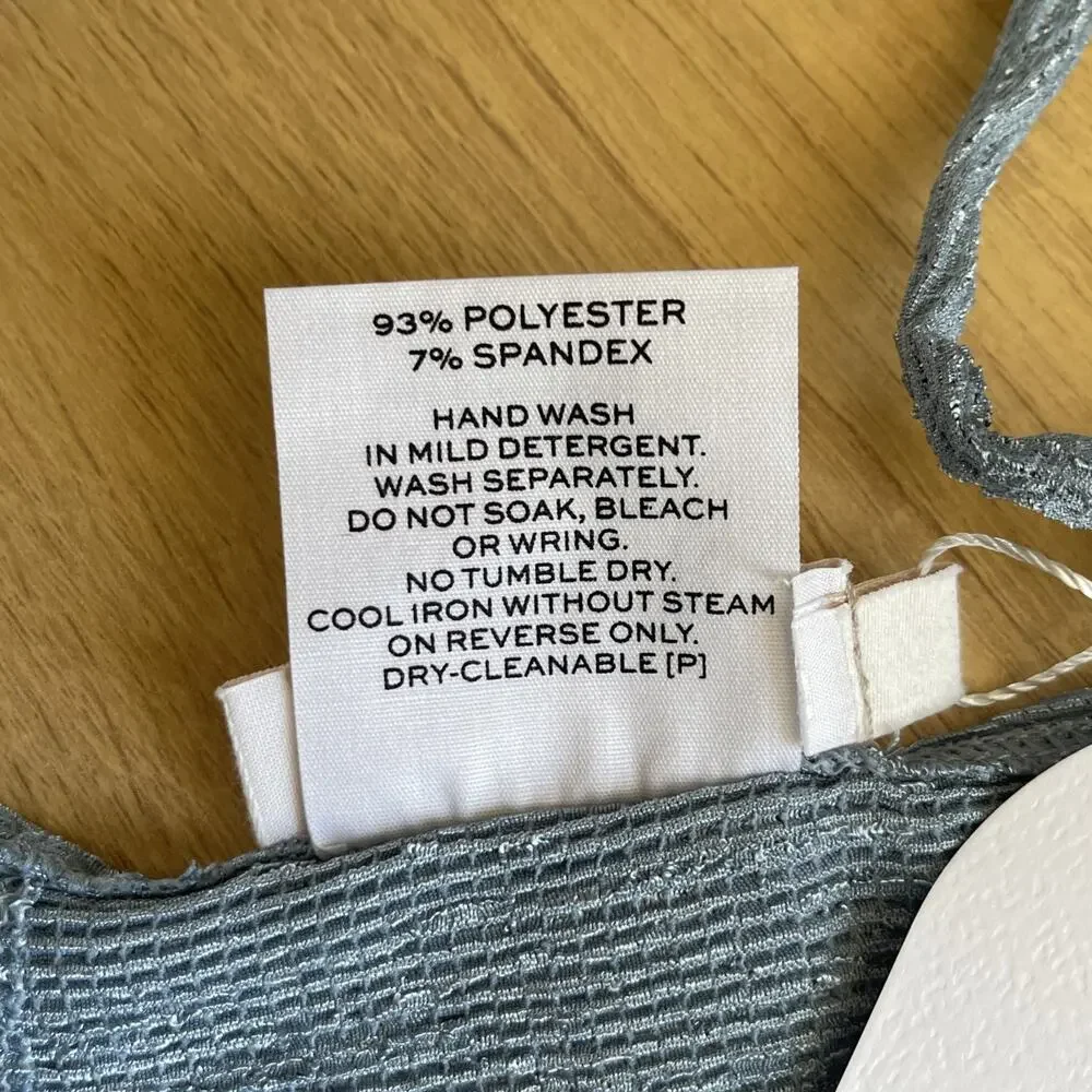 NWT Revolve x Rumer Tucker Blue Long Sleeve Cropped Top Womens Size Extra Small - Picture 7 of 7